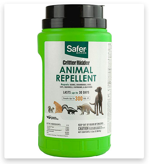Granuli repellenti per scoiattoli per animali della marca Safer Critter Ridder
