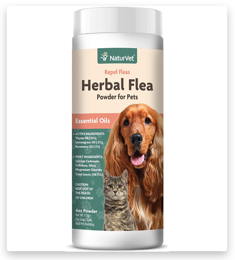 NaturVet Herbal Flea Powder Plus Essential Oils