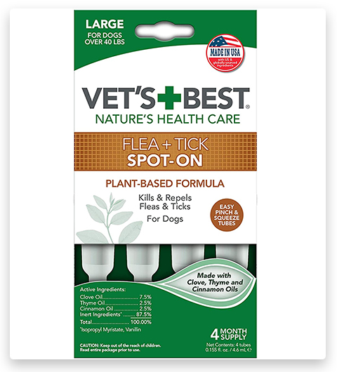 Vet's Best Topical Flea & Tick Treatment for Dogs