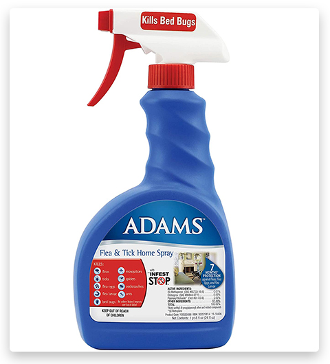 Spray antipulgas y antigarrapatas Adams para el hogar