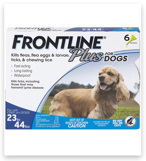 FRONTLINE Plus Flea and Tick Treatment for Dog 23-44 Pounds