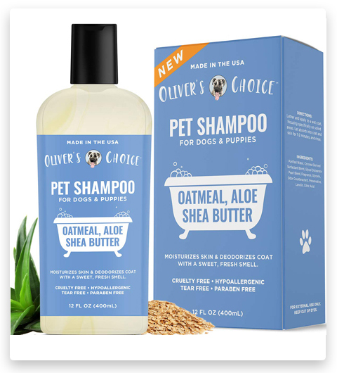 Oliver's Choice Flea Shampoo for Dogs with Oatmeal and Aloe