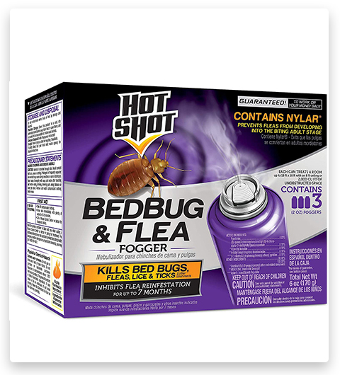 Hot Shot Bedbug & Flea Fogger Spray for Home