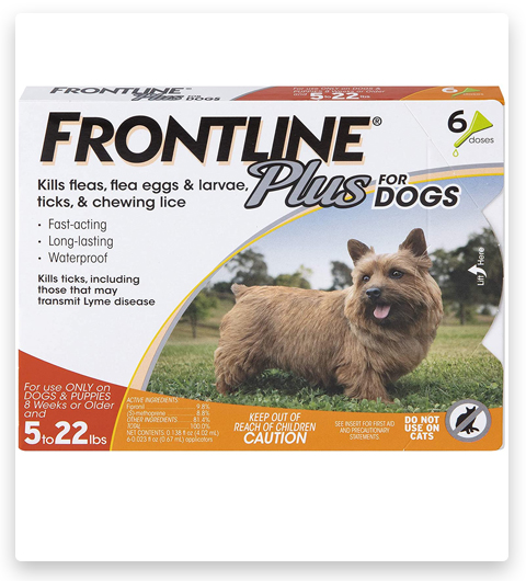 FRONTLINE Plus Flea and Tick Treatment for Dogs 5-22 Pounds