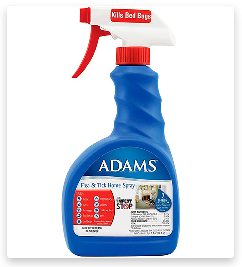 Adams Trattamento spray per pulci e zecche per la casa