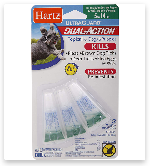Hartz UltraGuard Prevención tópica contra pulgas y garrapatas para cachorros, perros, gatitos y gatos