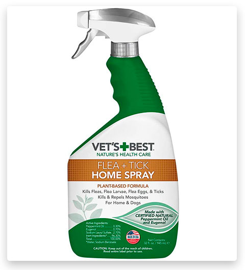 El mejor tratamiento para pulgas y garrapatas del veterinario en spray para el hogar