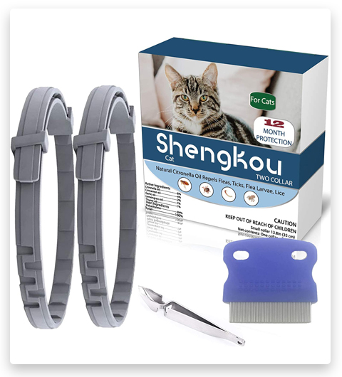 ShengKou Tick & Flea Collar for Cats and Small Dogs