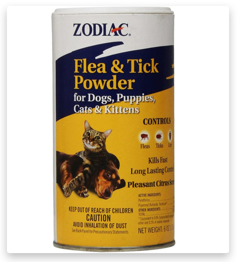 Zodiac Flea & Tick Powder for Dogs, Puppies, Cats, and Kittens