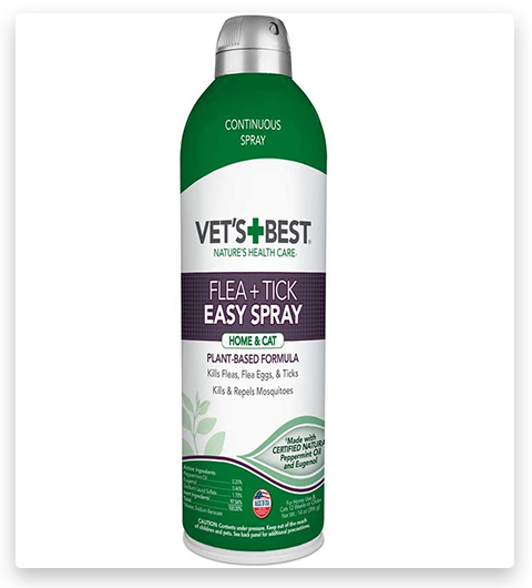 Vet's Best Flea and Tick Easy Spray Flea Treatment for Cats