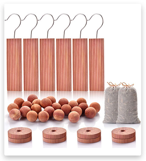 Homode, palline antitarme in legno di cedro per la conservazione dei vestiti