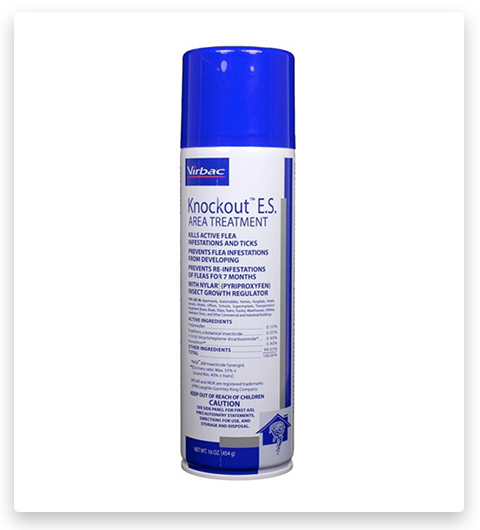 Virbac Knockout E.S. Area Treatment Carpet Flea Spray For Home (Spray anti-puces pour tapis)