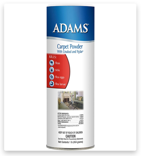 Polvo para pulgas y garrapatas de Adams Carpet