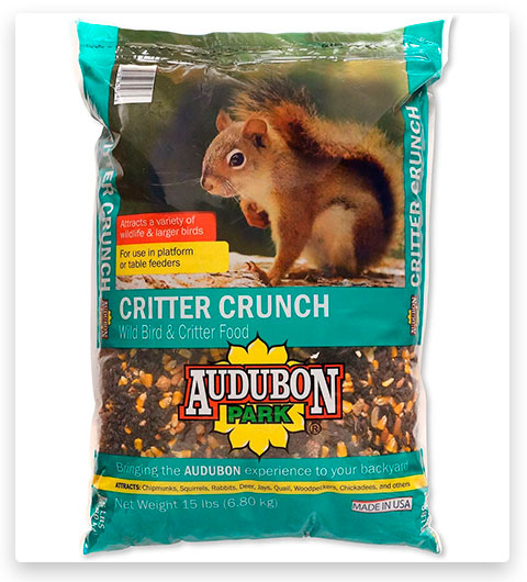 Audubon Park Critter Crunch Nourriture pour oiseaux sauvages et animaux sauvages Appât pour écureuil