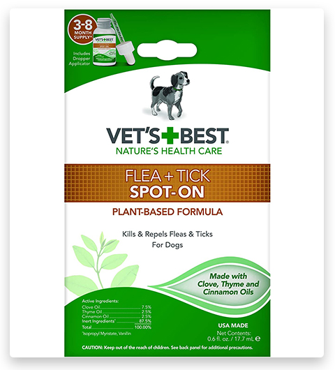 Vet's Best Flea and Tick Treatment Drops for Dogs