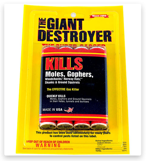 Bomba di gas Atlas Giant Destroyer - Veleno ammazza-topi, talpe e scoiattoli