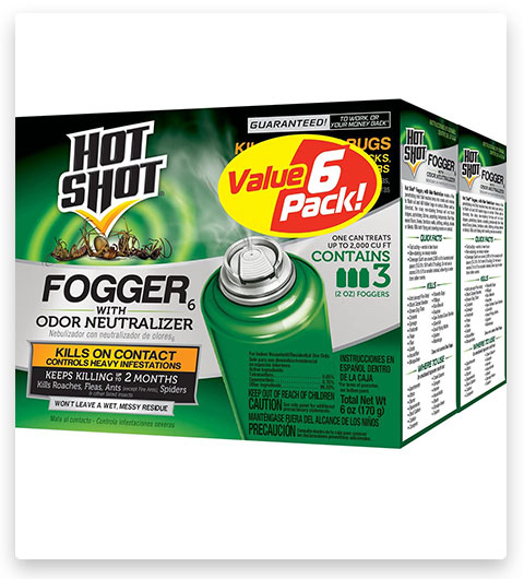 Hot Shot Fogger6 With Odor Neutralizer Roach Fogger