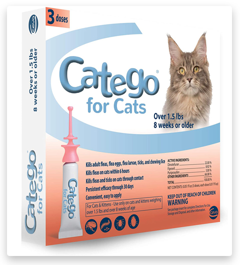Catego Traitement anti-puces à action rapide pour chats
