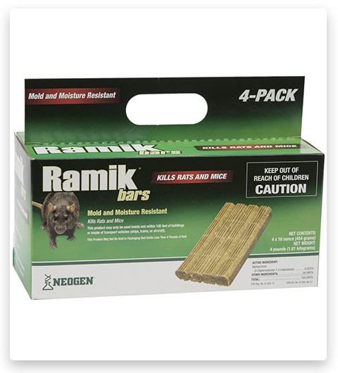 Neogen Ramik Fish Flavored Weather Resistant Rodenticide Mouse Poison Bars