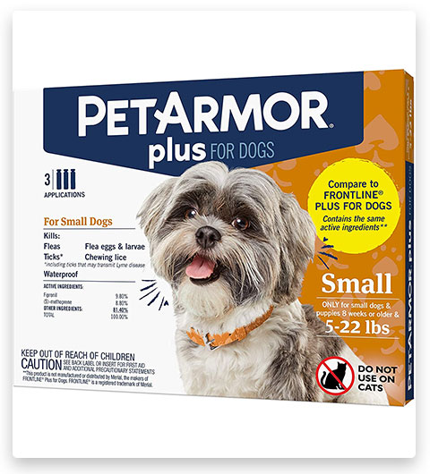 PETARMOR Plus para perros Prevención de pulgas y garrapatas