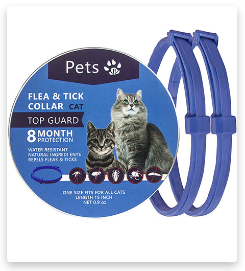 Petsvv Collier anti-puces et anti-tiques pour chat avec protection de 8 mois