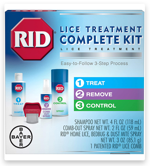 Kit complet de traitement des poux RID