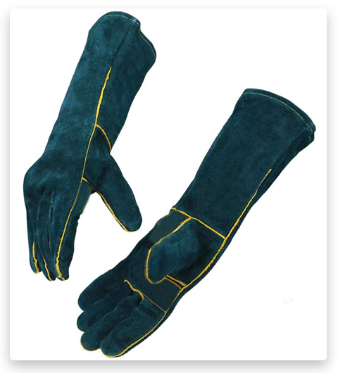 Sportliche Handschuhe für den Umgang mit Tieren Bissfeste, Kevlar-verstärkte Lederhandschuhe für den Schlangenschutz