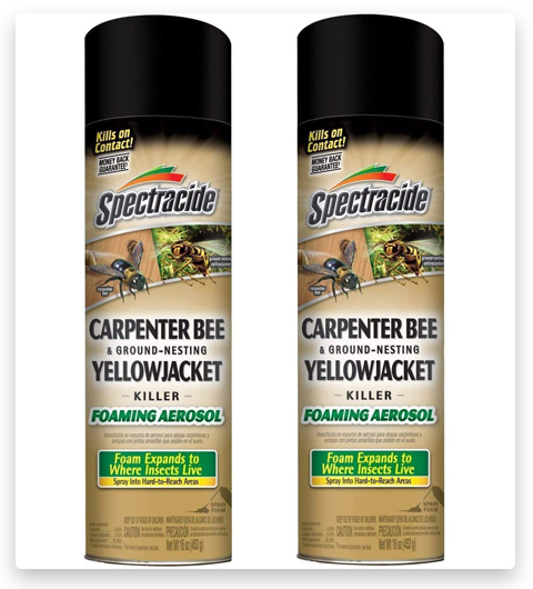 Spectracide Aerosol para eliminar las abejas carpinteras y la chaqueta amarilla que anida en el suelo
