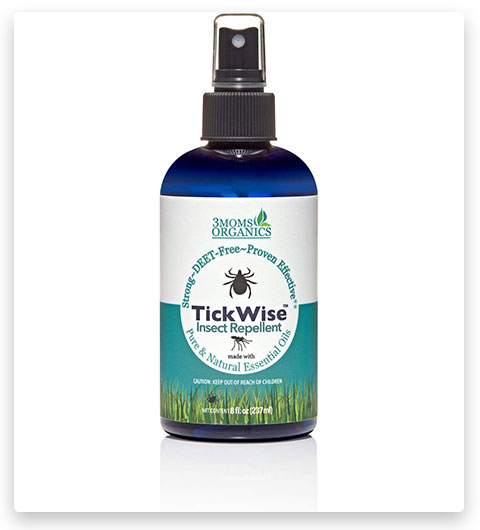TickWise 3 Moms Organics All Natural Easy Trigger Tick Repellent for Pets Spray