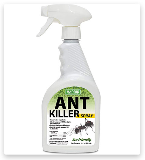 HARRIS New Ant Spray, formule anti-fourmis rapide à base d'huile végétale pour l'intérieur et l'extérieur.