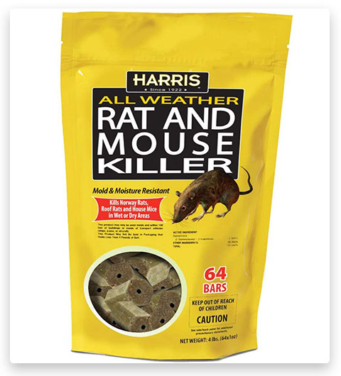 Tueur de rats et de souris HARRIS, barres d'appât pour souris