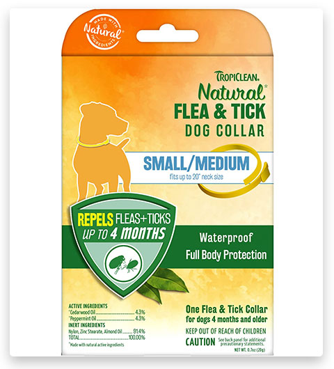 TropiClean Natural Flea & Tick Repellent Collar for Pets