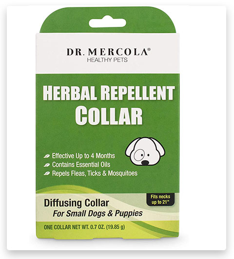Dr. Mercola Herbal Repellent Zeckenhalsband für kleine Hunde und Welpen