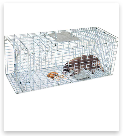 HomGarden 32“ Live Animal Rabbit Trap Catch Release Humane Rodent Cage for Rabbits