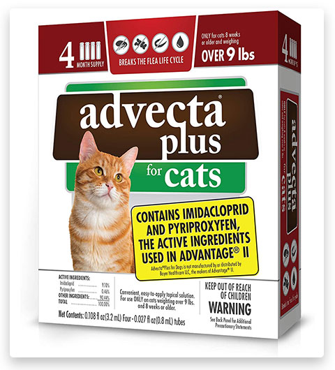 Advecta Plus Flea And Tick Prevention Squeeze para gatos