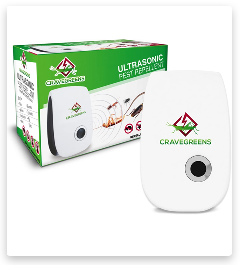 Cravegreens Dual Microchip Ultrasonic Pest Repeller Mice Control (répulsif à souris)