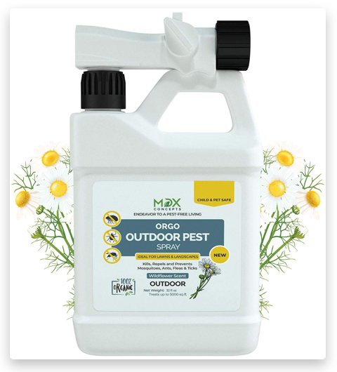 Organic Ready to Use Yard Flea, Mosquito and Tick Repellent for Kids Spray