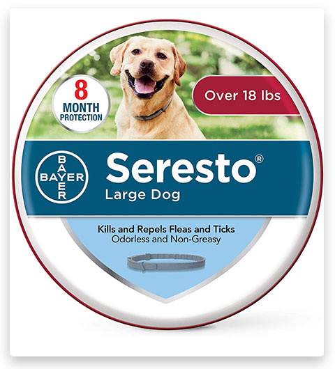 Collier anti-puces et anti-tiques Seresto pour chiens, collier anti-puces et anti-tiques de 8 mois pour grands chiens