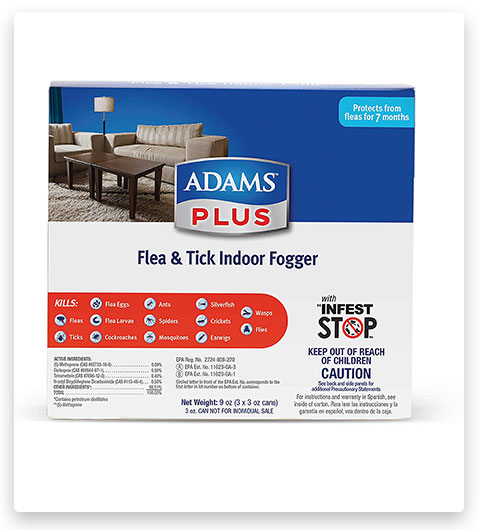 Adams Plus Flea Control Indoor Roach Fogger