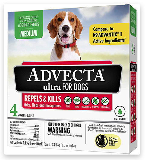 Advecta Ultra Flea And Tick Prevention Tratamiento tópico para perros