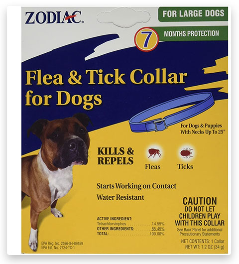 Collare antipulci e antizecche Zodiac per cani di taglia grande