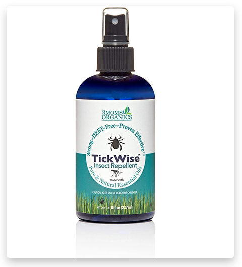 TickWise 3 Moms Organics All Natural Easy Trigger Tick Repellent Spray