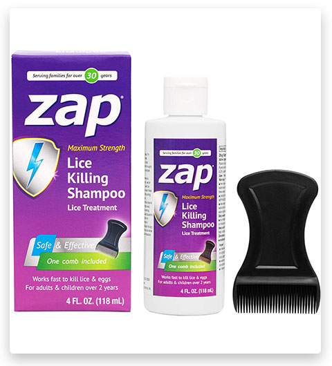 Zap Lice Treatment Extra Strength - Lice Shampoo That Kills Eggs and Lice