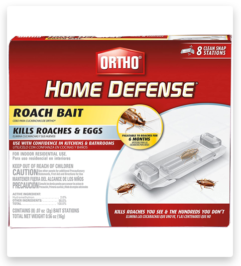 Ortho Defense Roach Trap Bait-mata las cucarachas y los huevos en su casa