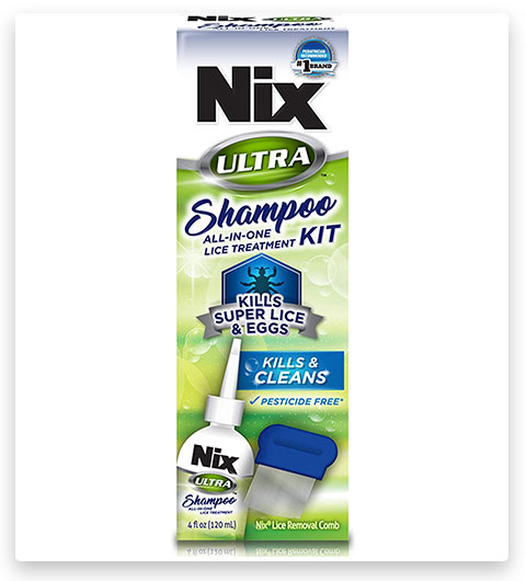 Nix Ultra All-in- Super Lice Shampoo & Egg Removal Comb