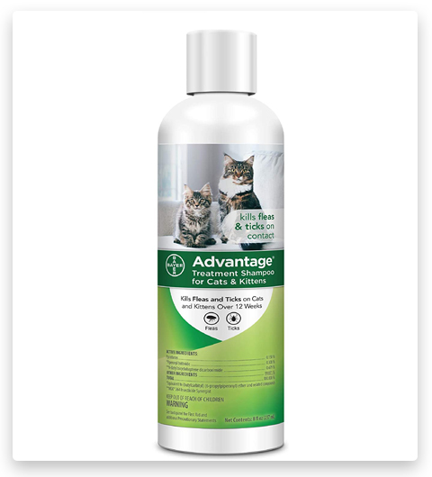 Shampooing pour le traitement des puces et des tiques Advantage pour chats et chatons
