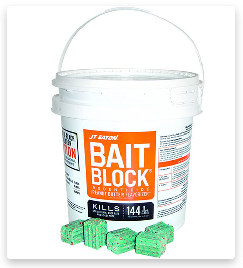 JT Eaton 709-PN Bait Block Rodenticide Anticoagulant Appât pour souris