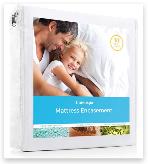 Linenspa Mattress Encasement Zippered Waterproof, Dust Mite, Bed Bug Proof (housse de matelas avec fermeture éclair)