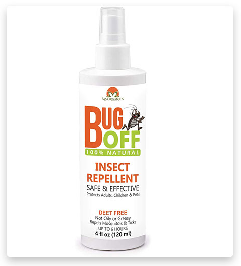 Bug Off Natural Insect Tick Repellent Spray, Deet Free Bug Spray