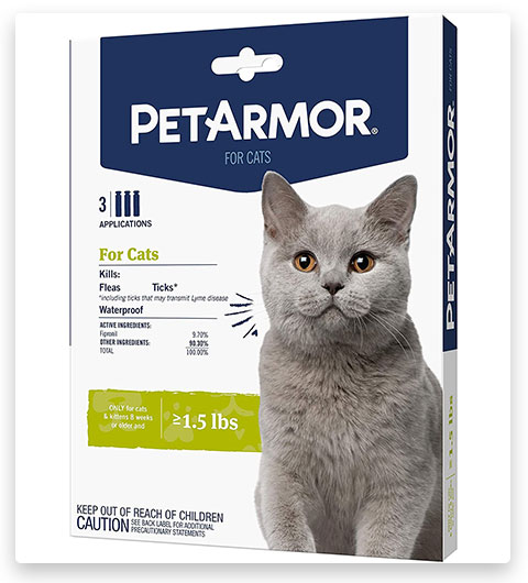 PetArmor Traitement préventif contre les puces et les tiques pour les chats